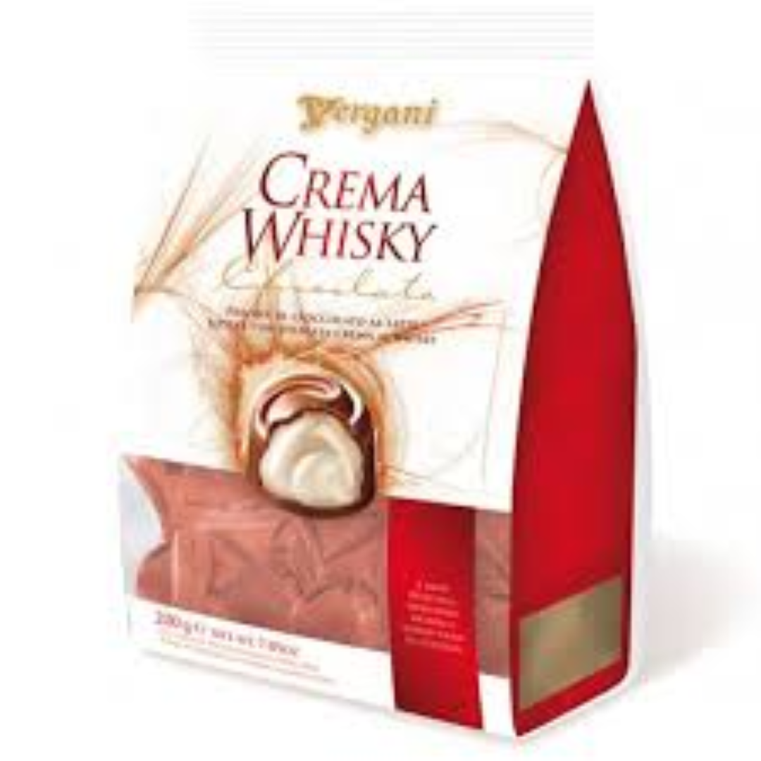 VERGANI MILK CHOC PRALINE WHISKY CREAM 200G